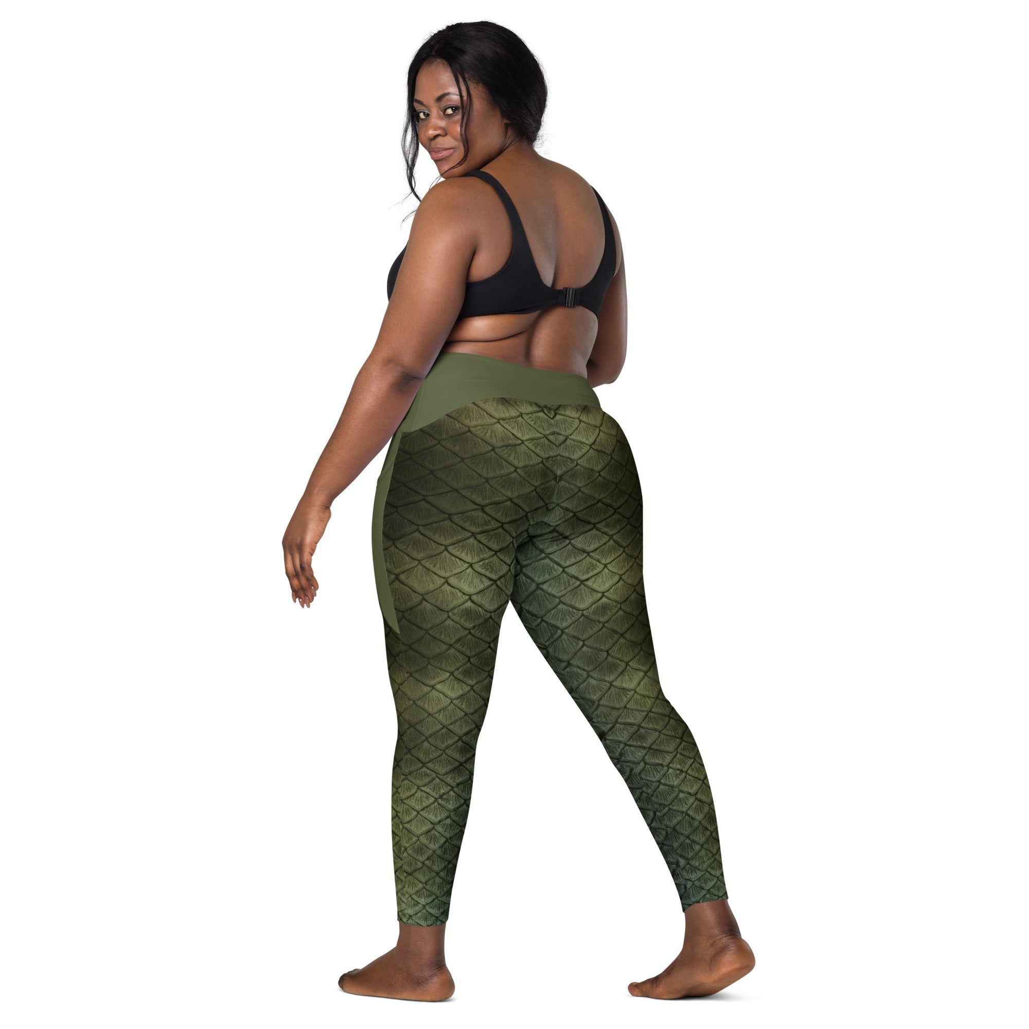 Bluegill Cross Waist Leggings with Pockets