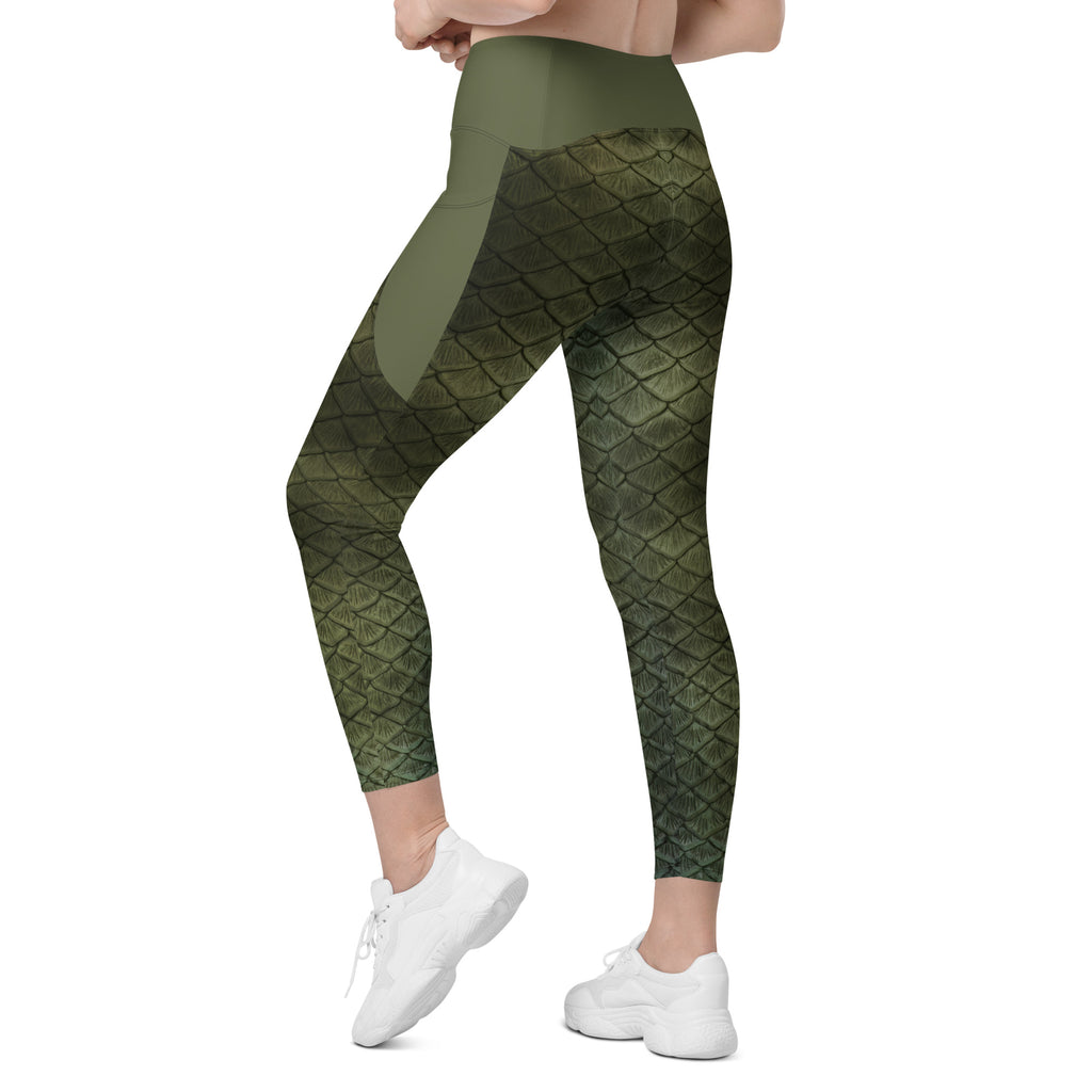 Bluegill Cross Waist Leggings with Pockets