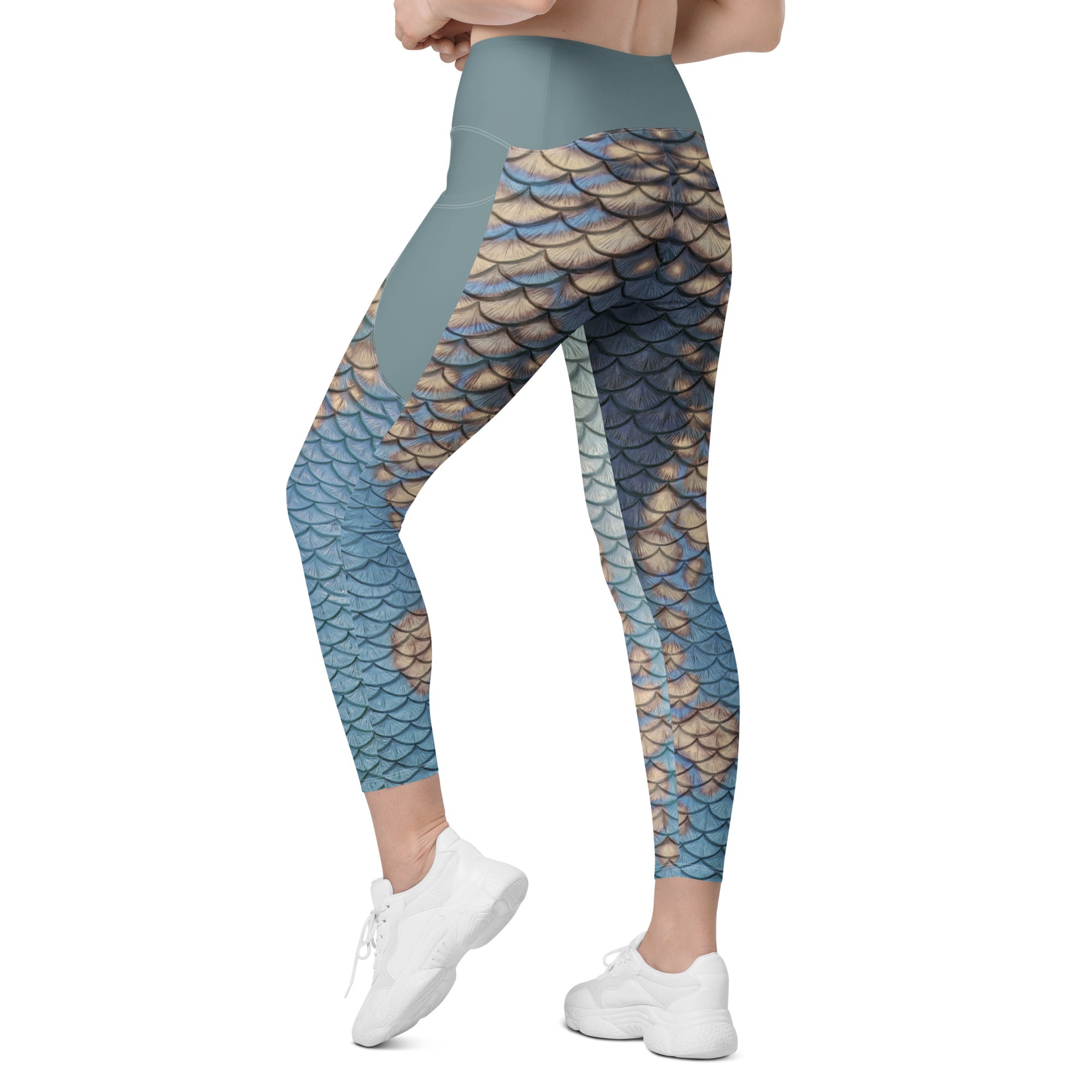 Moonshell Cross Waist Leggings with Pockets