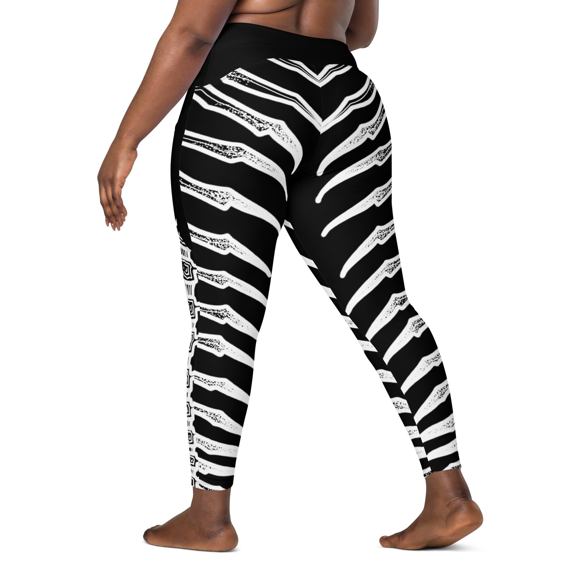 Dead Men Tell No Tails Cross Waist Leggings with Pockets