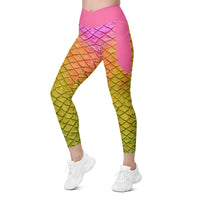 Lilikoi Cross Waist Leggings with Pockets