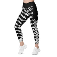 Dead Men Tell No Tails Cross Waist Leggings with Pockets