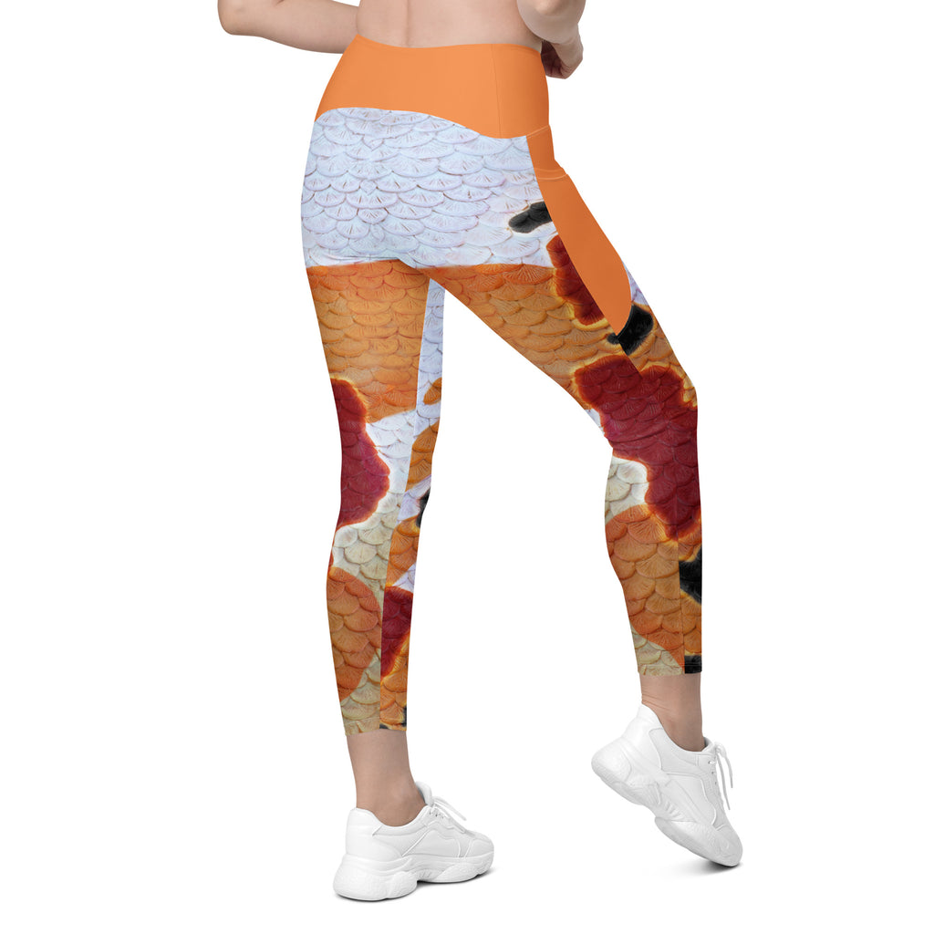 Classic Koi Cross Waist Leggings with Pockets