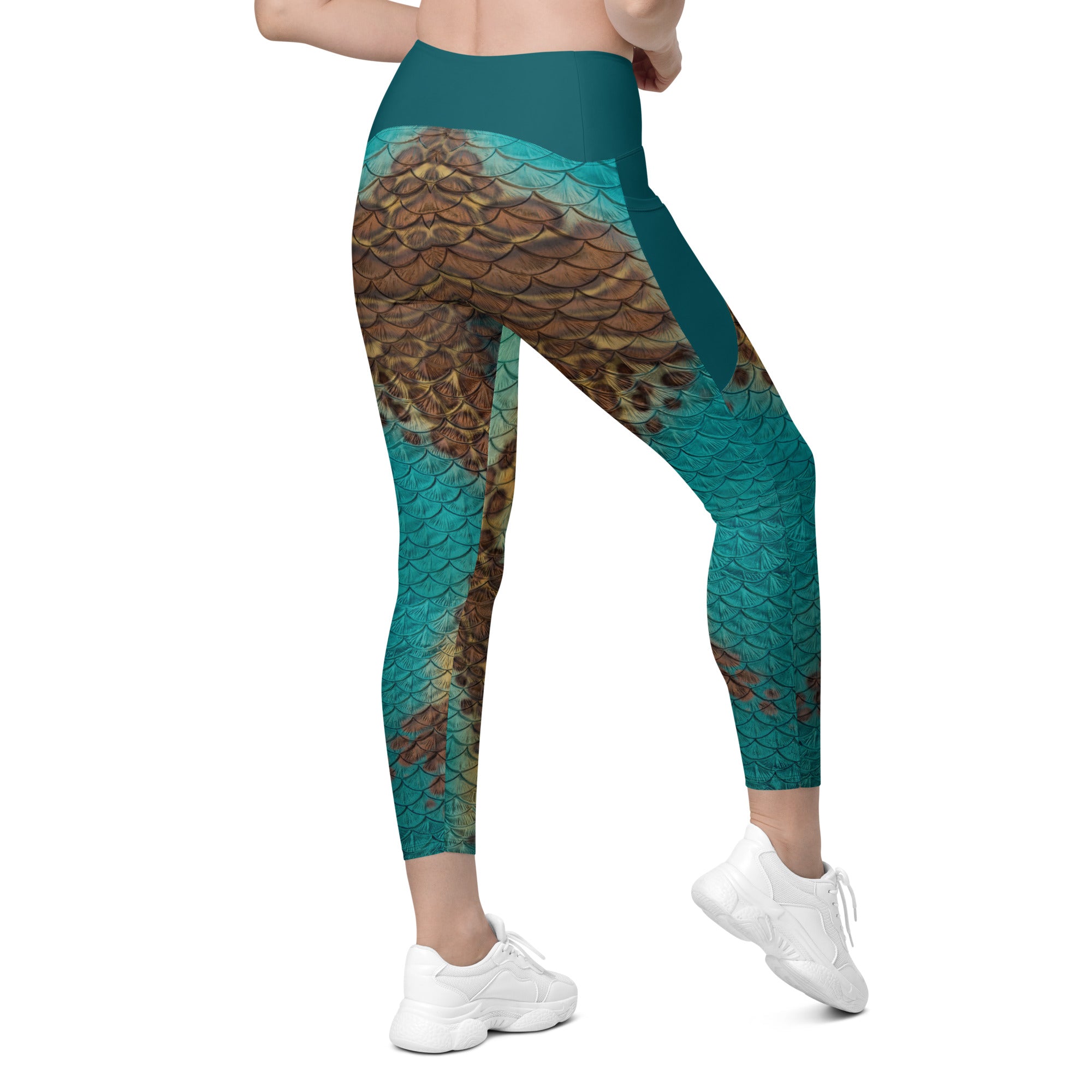 Mirage Cross Waist Leggings with Pockets