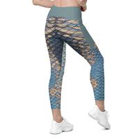 Moonshell Cross Waist Leggings with Pockets