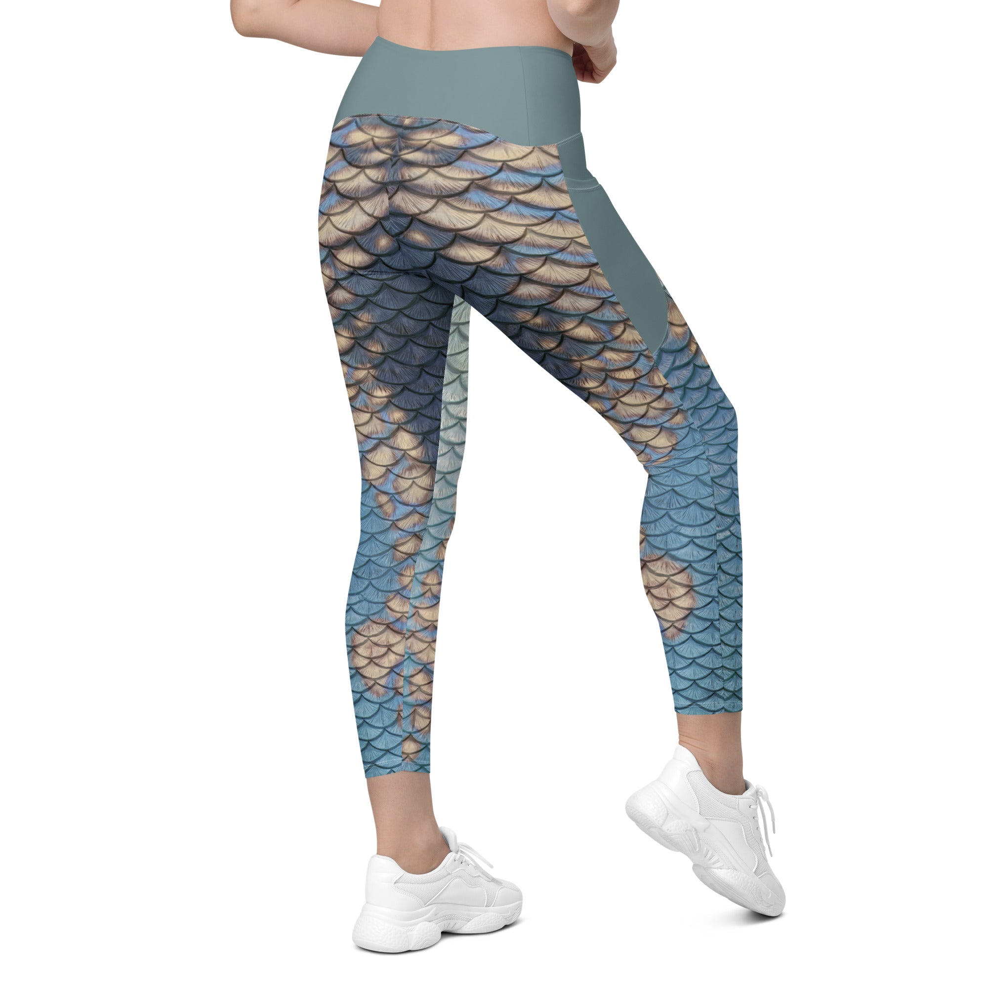 Moonshell Cross Waist Leggings with Pockets