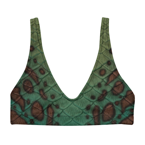 Obsidian Scale Recycled High-Waisted Bikini Bottom