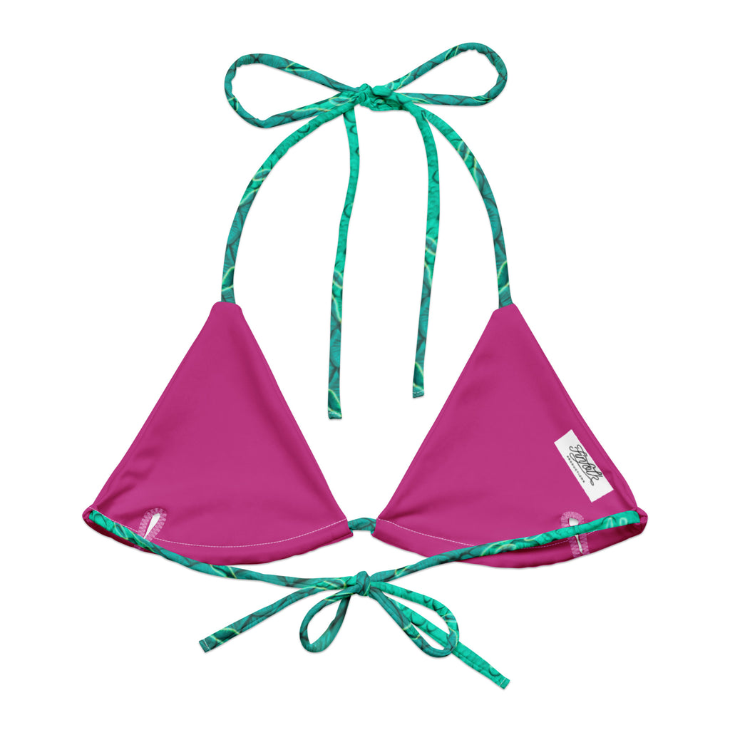 Plumeria Pink Recycled String Bikini Bottom – Finfolk Productions