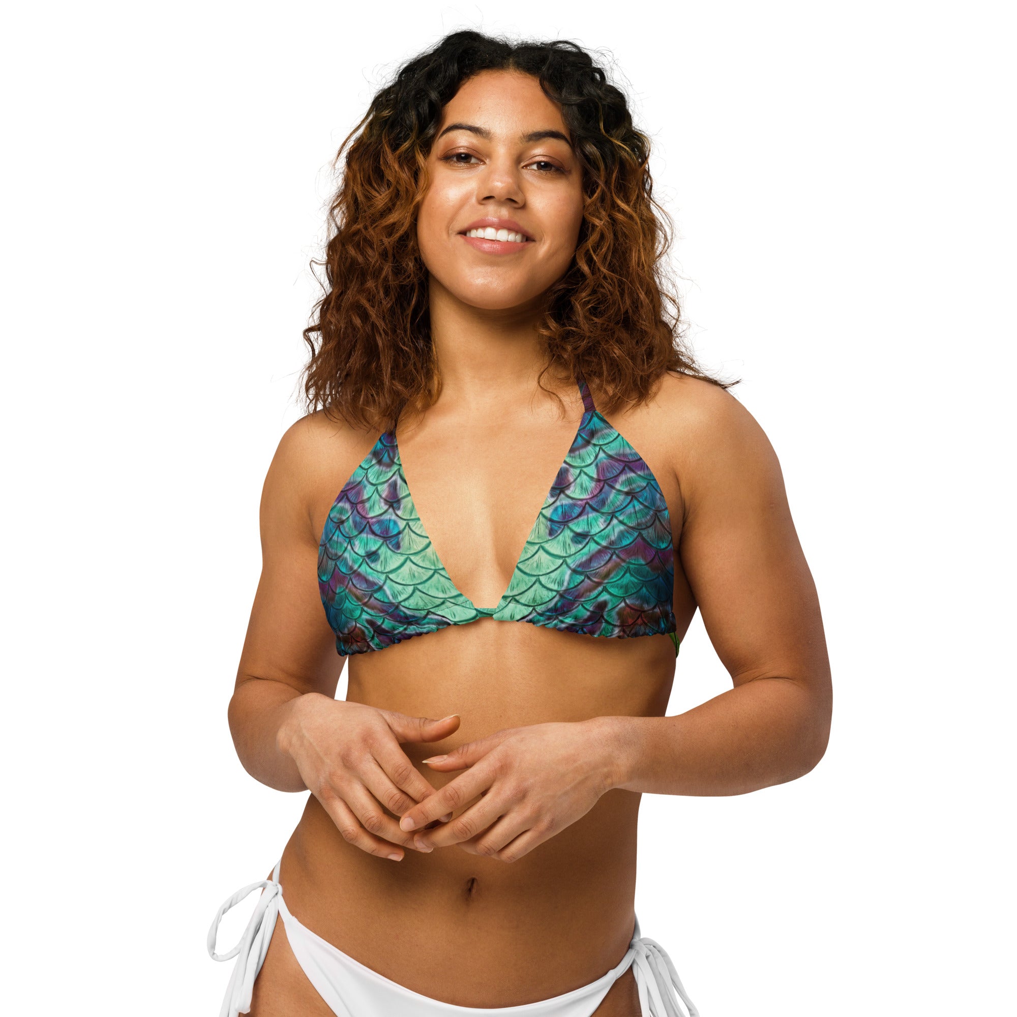 Abalone Abyss Recycled String Bikini Top