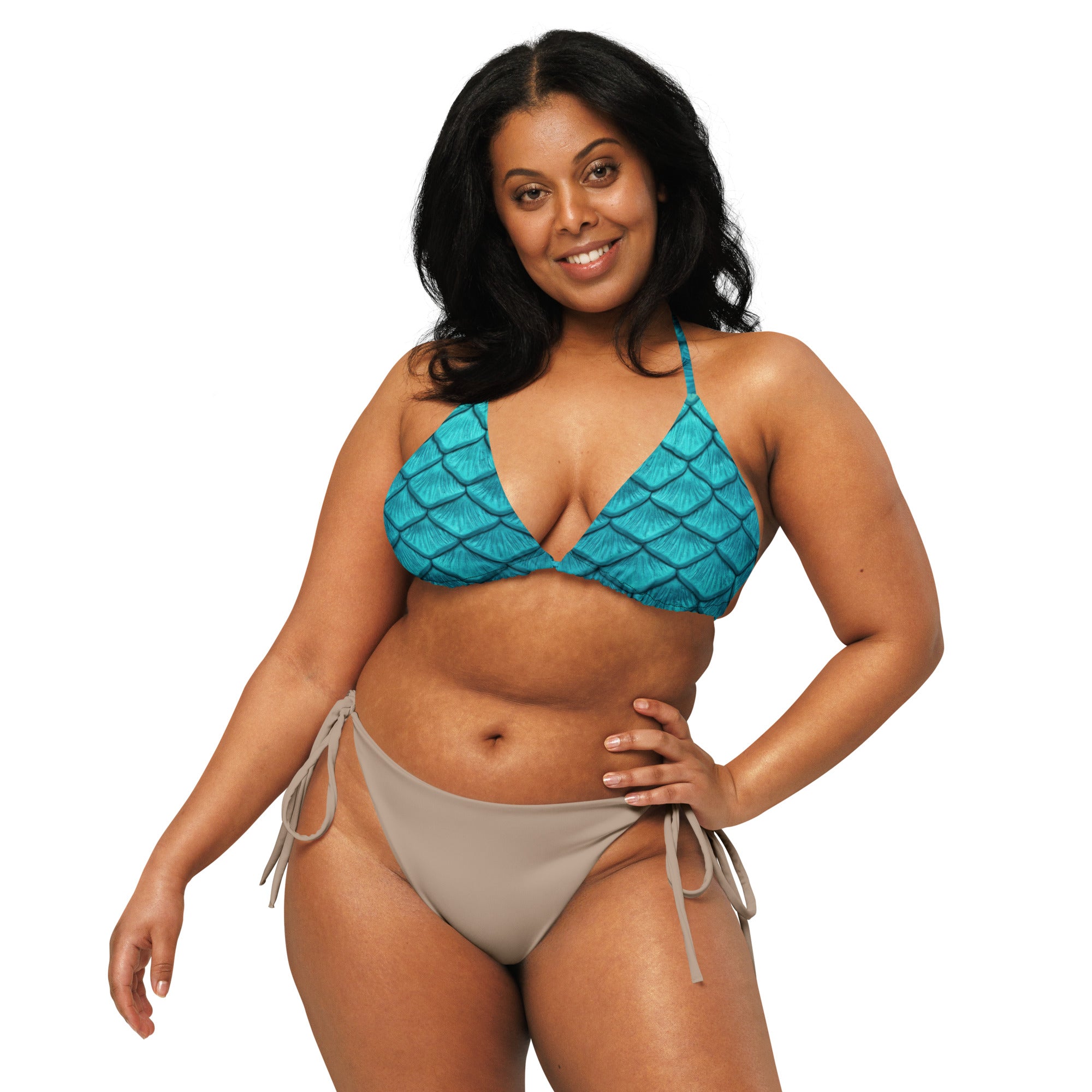 Sea Sapphire Recycled String Bikini Top