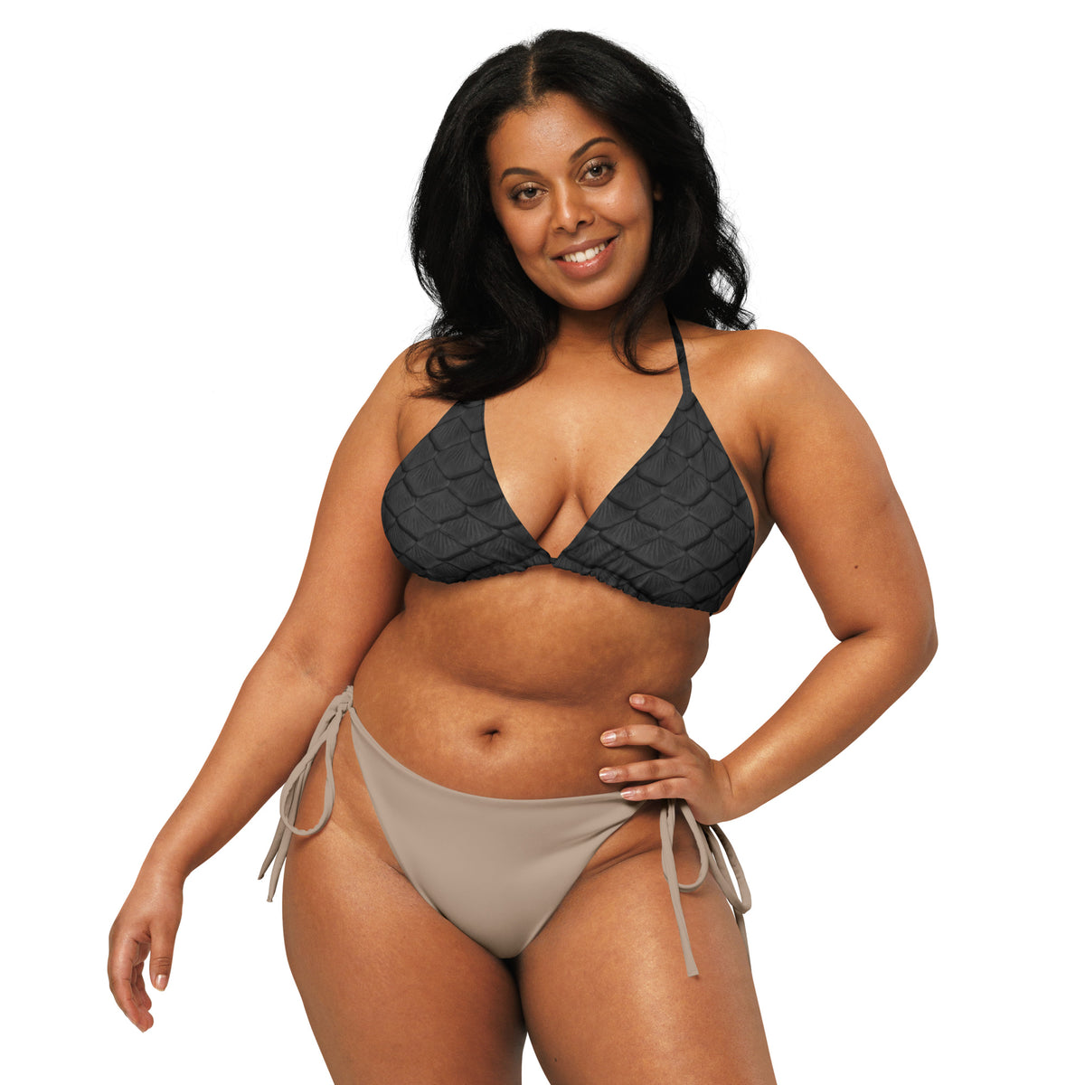 Obsidian Recycled String Bikini Top