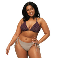 Yule Tide Recycled String Bikini Top