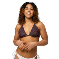 Yule Tide Recycled String Bikini Top