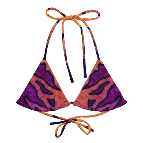 Yule Tide Recycled Padded Bikini Top