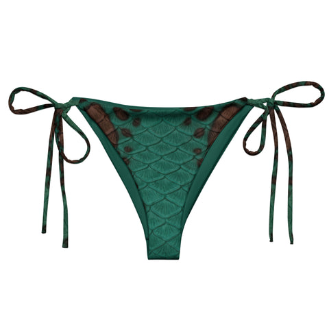 Obsidian Scale Recycled High-Waisted Bikini Bottom