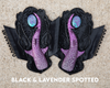 Black & Lavender Spotted Lunar Moon Silicone Arm Bracers