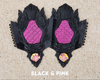 Black & Pink Gemini Silicone Arm Bracers
