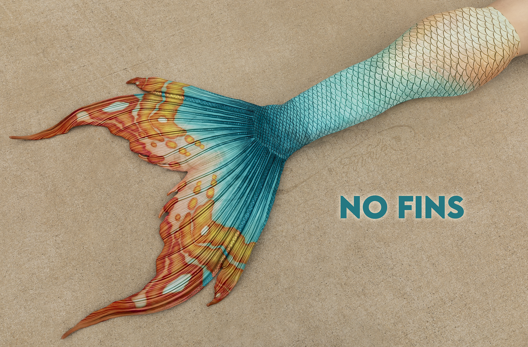 Clementine Merbella by Finfolk Signature Fabric Tail - READY TO SHIP