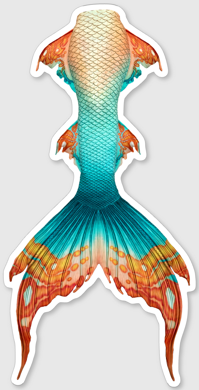 Clementine Merbella by Finfolk Signature Tail Sticker