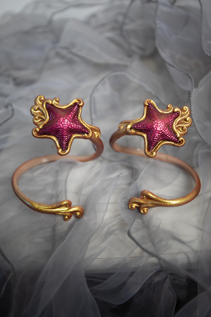 Compass Rose Gilded Sea Star Silicone Arm Band