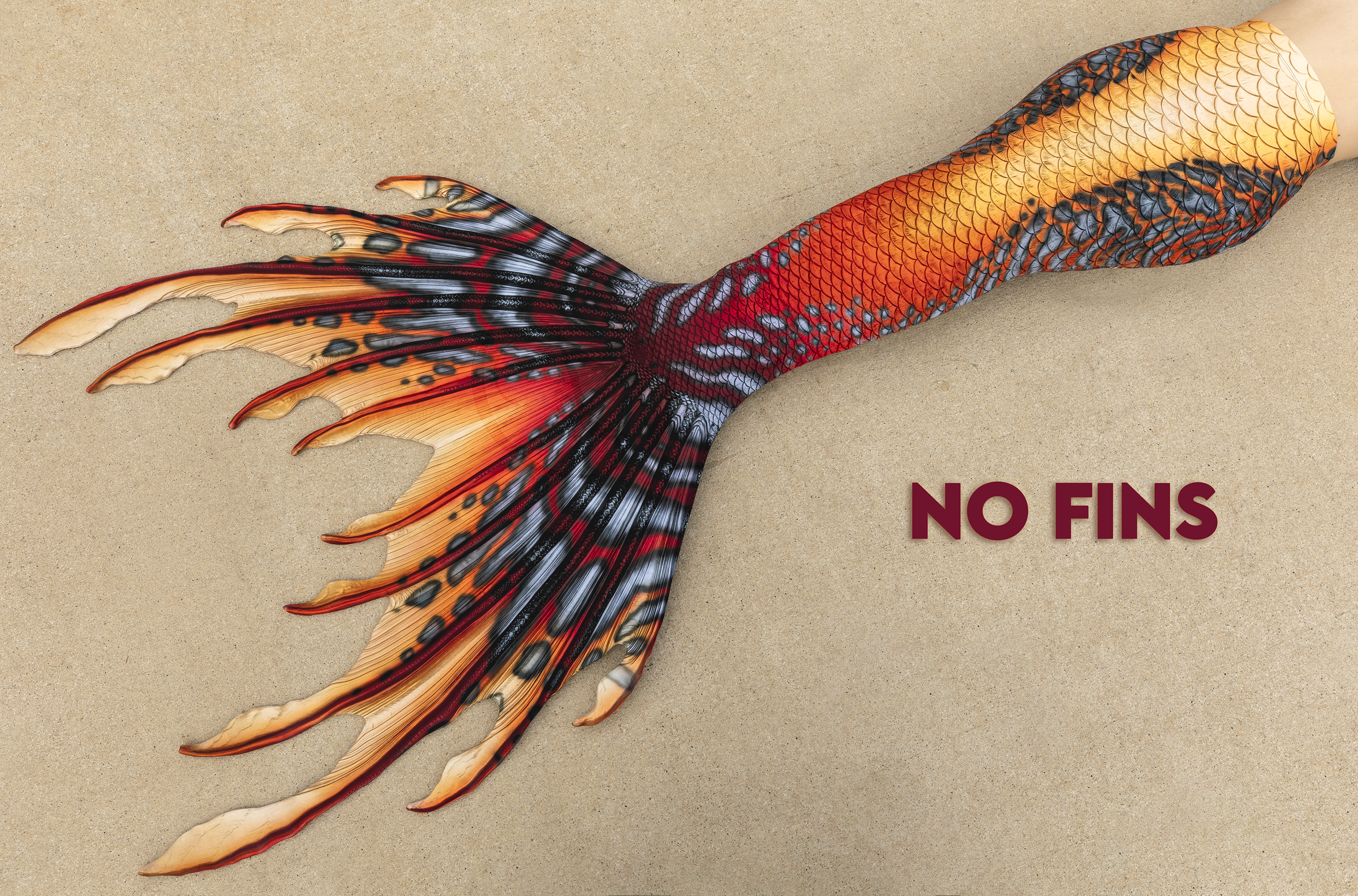 Firestone Merbella by Finfolk Signature Fabric Tail - READY TO SHIP