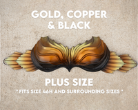 Gold Copper & Black Trimmed Plus Size Signature Silicone Top
