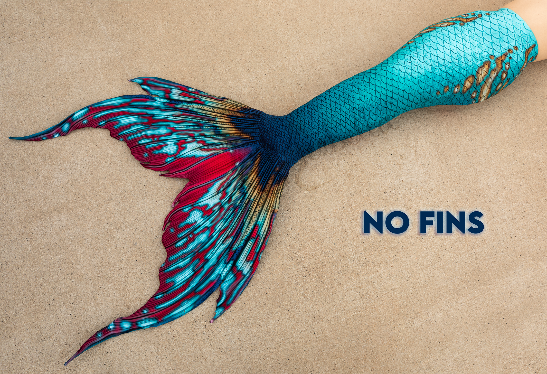 Indigo Merbella by Finfolk Signature Fabric Tail - READY TO SHIP