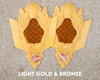 Light Gold & Bronze Gemini Silicone Arm Bracers