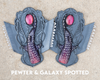 Pewter & Galaxy Spotted Lunar Moon Silicone Arm Bracers