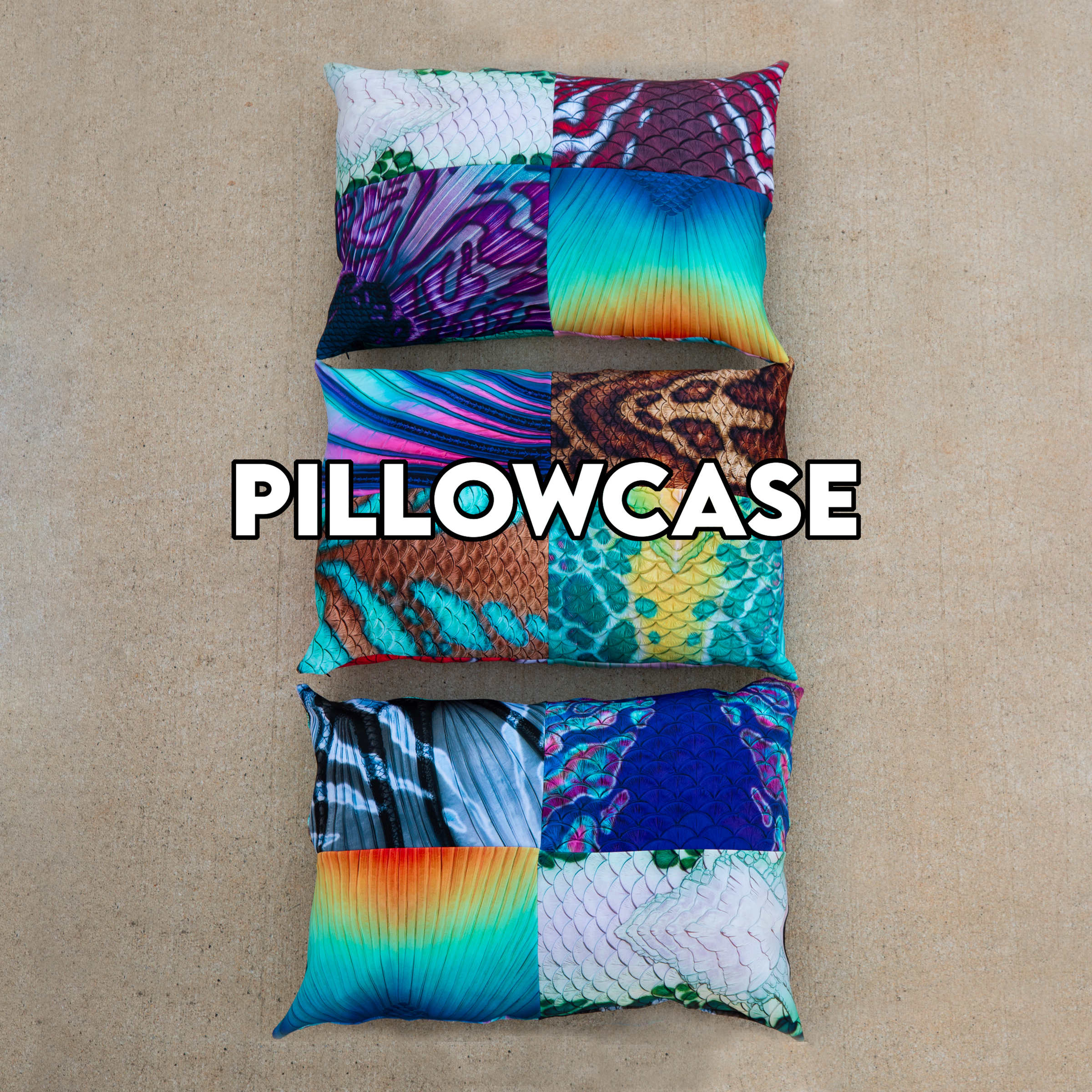 Merbella Mystery Tail Print Standard Pillowcase