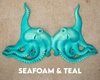 Seafoam & Teal Odyssey Octopus Silicone Top