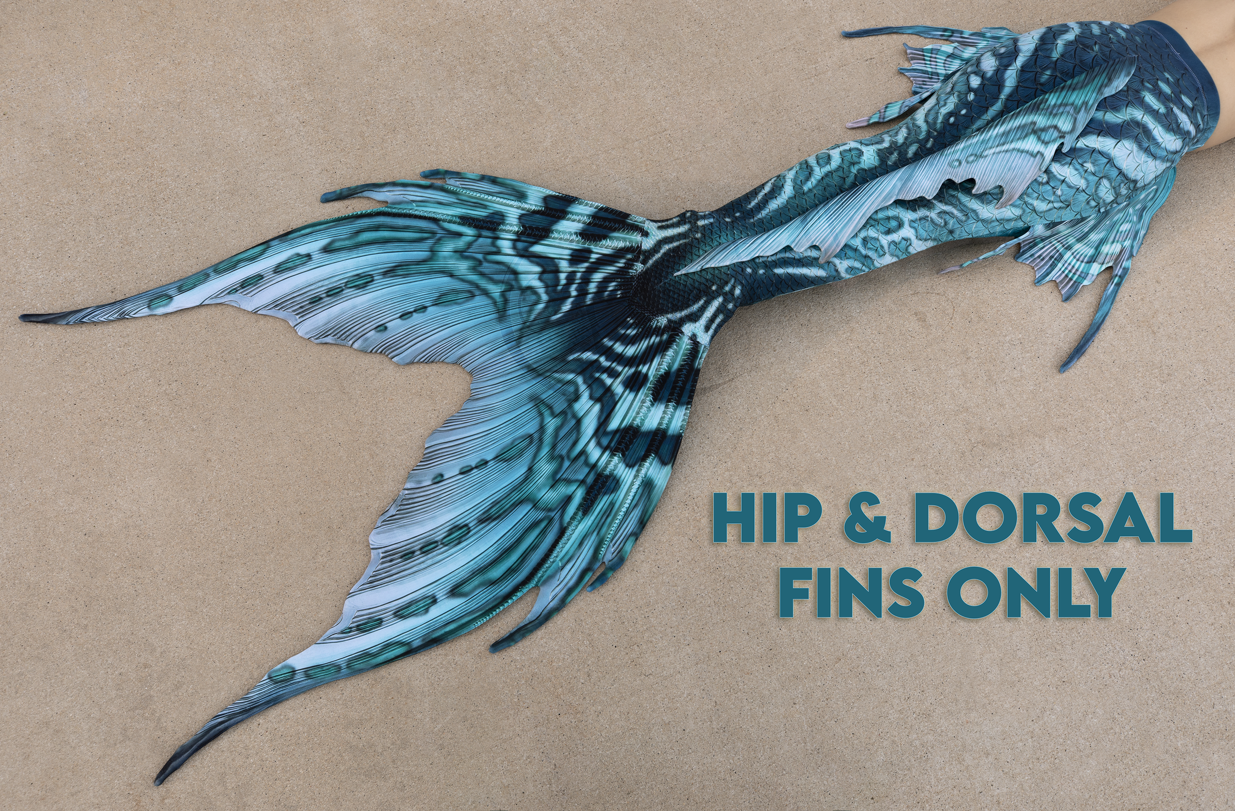 Sea Smoke Merbella by Finfolk Signature Fabric Tail - READY TO SHIP