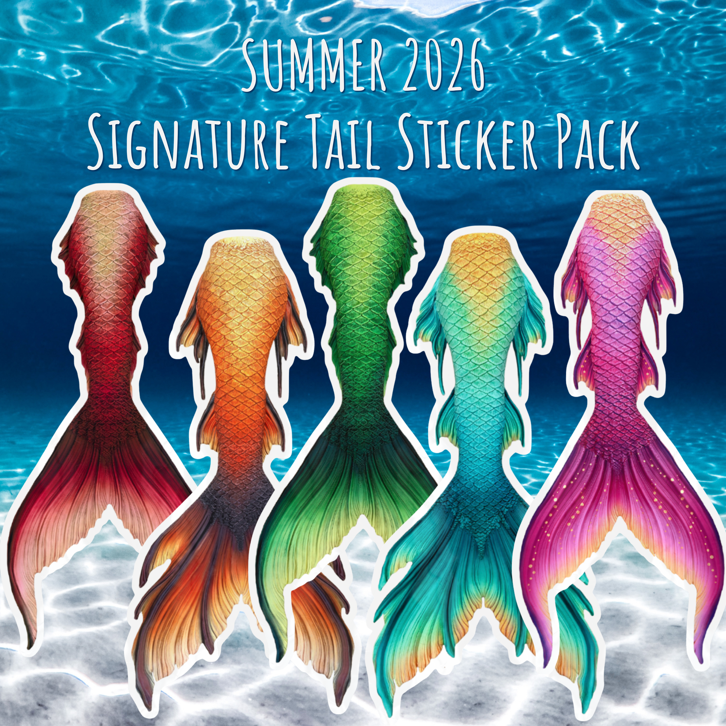 Summer 2026 Finfolk Signature Tail Sticker Pack