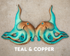 Teal & Copper Odyssey Octopus Silicone Top