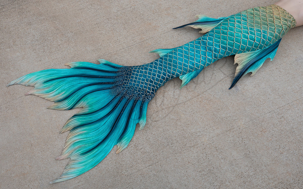 Pandora's Reef Discovery Fabric Tail READY TO SHIP, Fabric Mermaid Tail