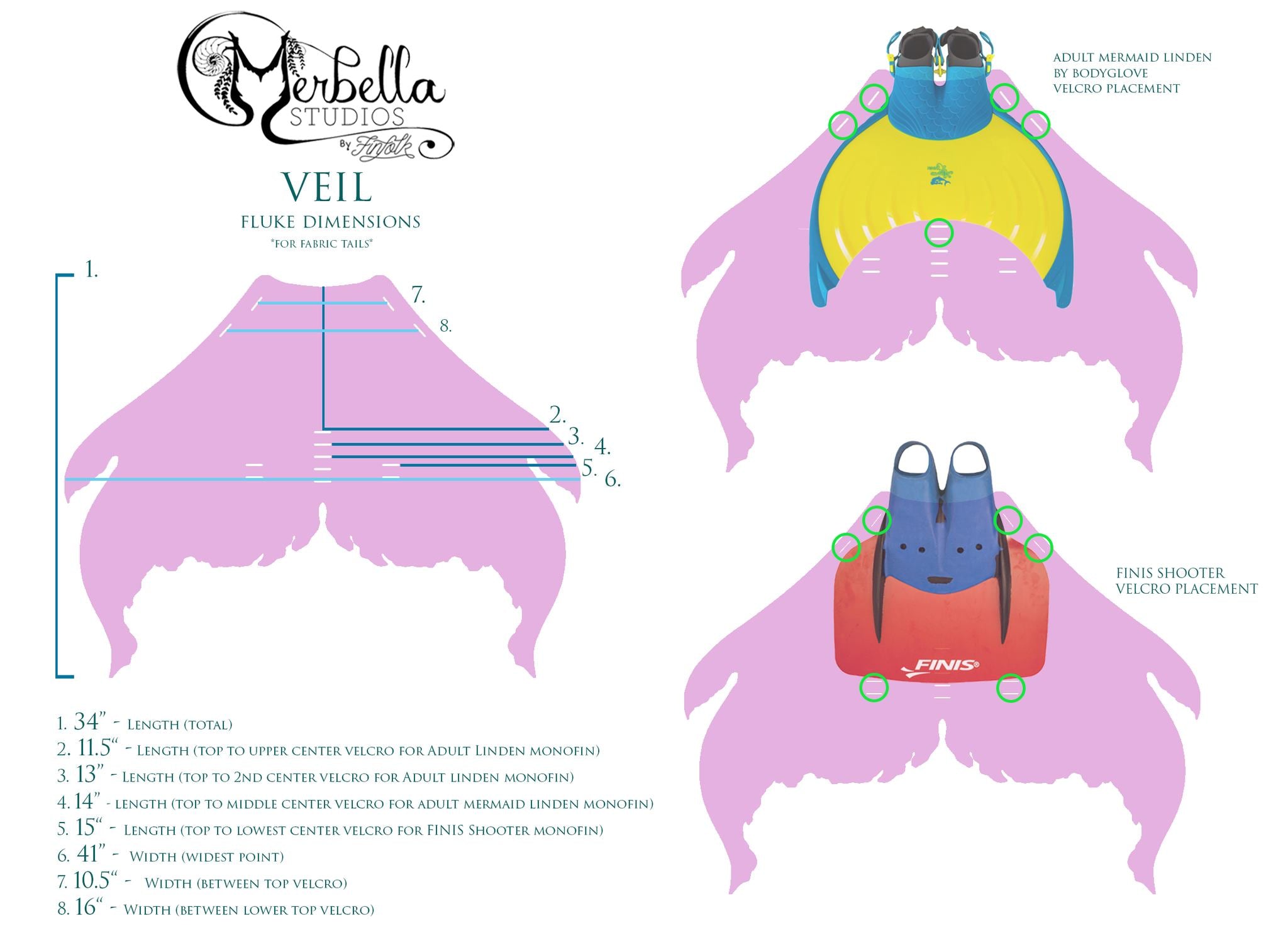 Queen Conch Merbella by Finfolk Signature Fabric Tail - READY TO SHIP