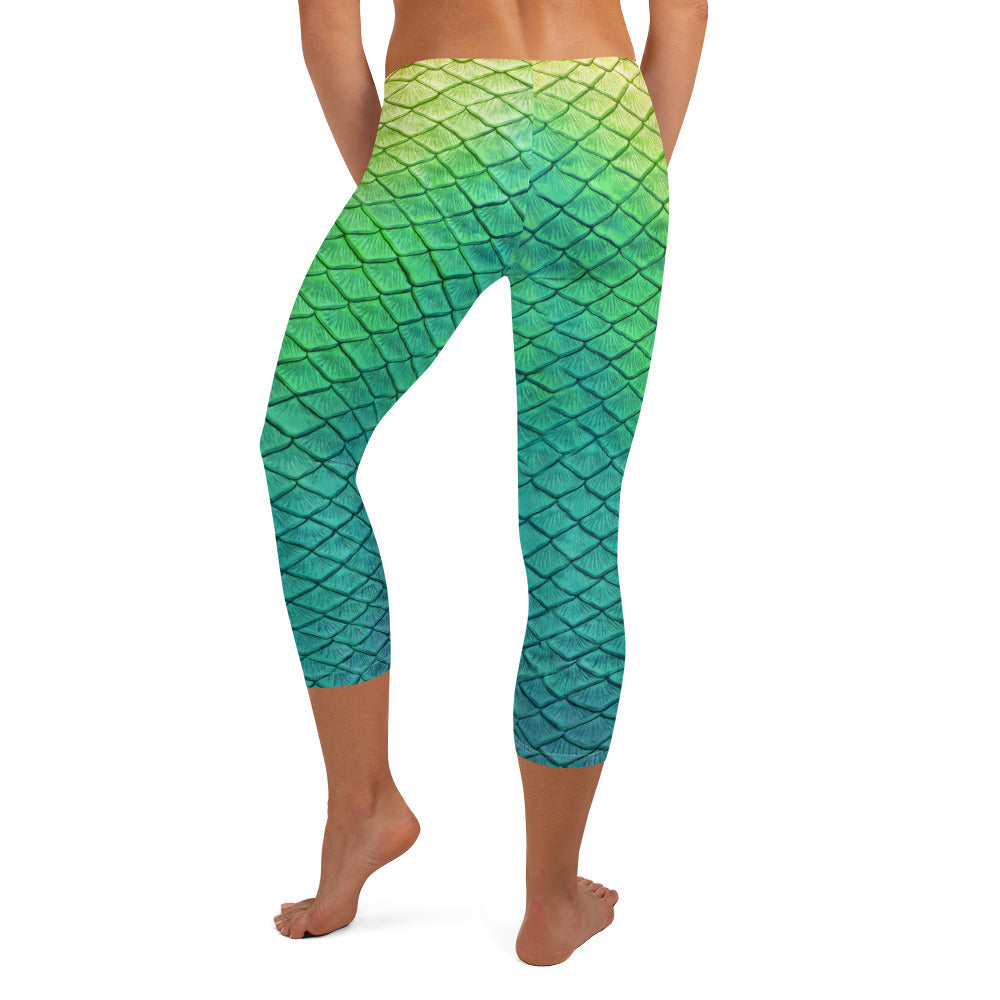 Shoal Green Capri Leggings