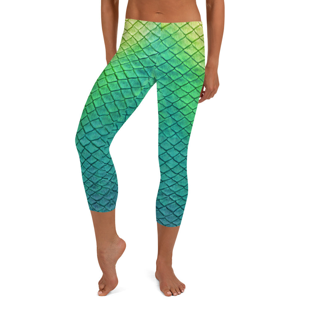 Shoal Green Capri Leggings