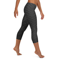 Obsidian Scale Capri Leggings