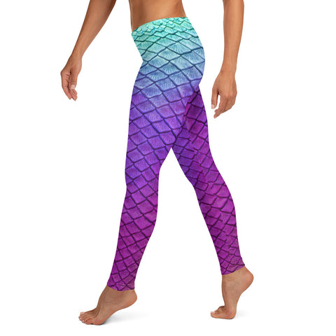 Threadfins Scale Yoga Leggings – Professional Mermaid Tails and