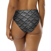 Starcrossed Silver Recycled High-Waisted Bikini Bottom