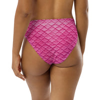 Plumeria Pink Recycled High-Waisted Bikini Bottom
