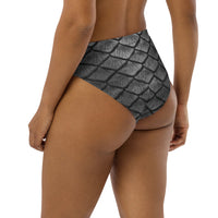 Starcrossed Silver Recycled High-Waisted Bikini Bottom