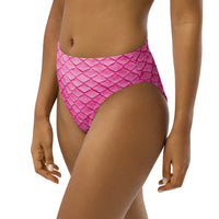 Plumeria Pink Recycled High-Waisted Bikini Bottom