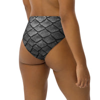 Starcrossed Silver Recycled High-Waisted Bikini Bottom