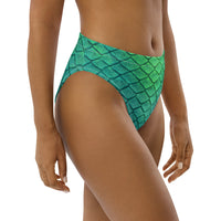 Shoal Green Recycled High-Waisted Bikini Bottom