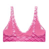 Plumeria Pink Recycled Padded Bikini Top