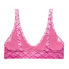 Plumeria Pink Recycled Padded Bikini Top