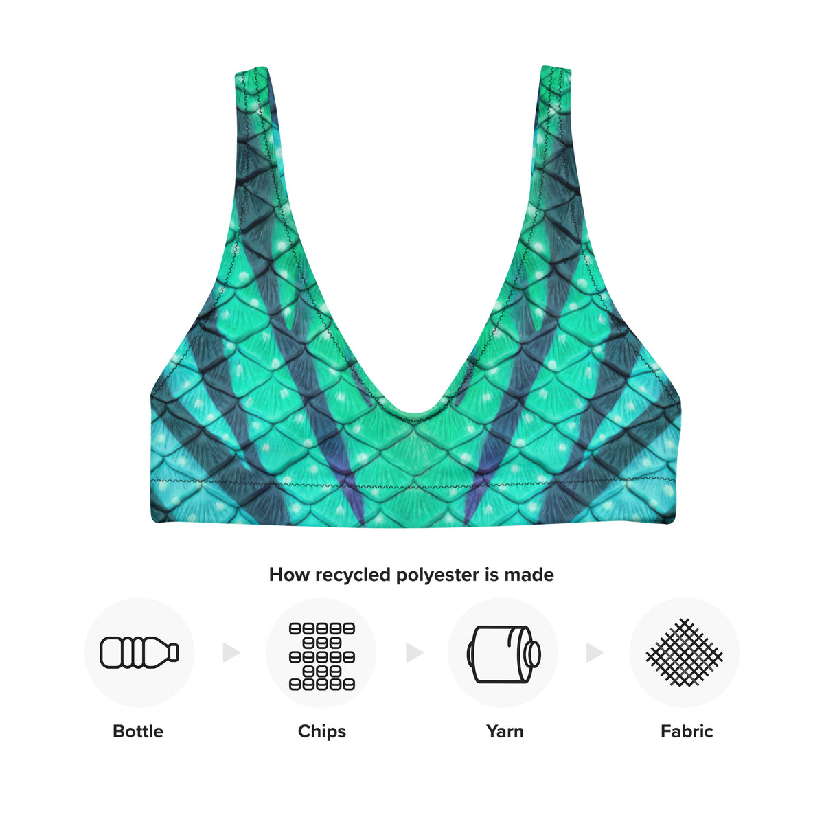 Way of Water Recycled Padded Bikini Top