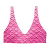 Plumeria Pink Recycled Padded Bikini Top